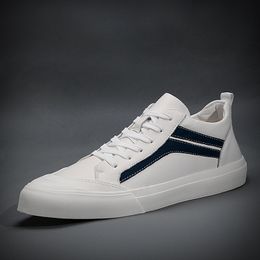 -2020 couro genuíno Branca Shoes Homens sapatilhas frescas Homens Jovem calçados casuais Moda Masculina Calçado Branco Sneakers A2130