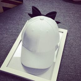 Fashion-Big Bowknot Baseball Caps Black White Snapback Hats Ponytail Sun Hats Casque Gorras casquette homme chapeu feminino