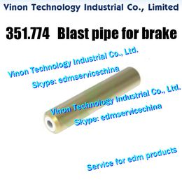351.774 Agie Blast pipe for brake for Agie AC 150,AC 170,AC 200,AC 250,AC 270,AC SPRINT wire-cut machines 351.774.5 edm Blowing tube brake