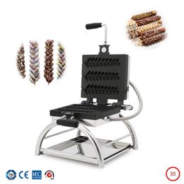 New commercial wheat shape waffle maker christmas tree shaped waffle oven waffle stick maker cafe shop pastry cake snack equipment