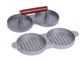 Aluminium Burger Making Tools Double Hamburger Embossed Meatloaf Pressure Burger Rice Ball Maker