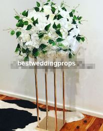 Outstand handmade wedding decoration mental aisle pillar for decoration,crystal glass roman column,table wedding Centrepiece best01198