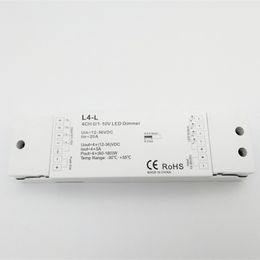 L4-L 4 Channel 4CH 0/1-10V LED Dimming Driver DC 12-36V 24V 4CH,5A/CH 4 x (60-180)W Push Dim PWM Constant voltage output