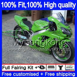 Injection OEM For KAWASAKI ZX1200 ZX 12R 1200CC 2002 2003 2004 2005 2006 224MY.44 ZX 12 R ZX-12R ZX12R 02 03 04 05 06 Fairing Green black