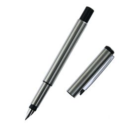 Silver Metal Vector Fountain Pen 0.5mm Nib Full Metal Body Pens Business Gift Writing Calligraphy Office Supplies