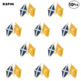 Scotland Blue & Scotland Lion Lapel Pin Flag badge Brooch Pins Badges 10Pcs a Lot