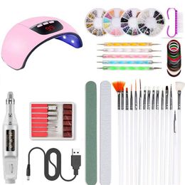 Blind Ship UV Lamp LED Dry Polygel Nail Kit Nail Art Drill Manicure Set Acrylic