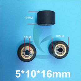 Cutting printer plotter paper pressure rubber roller for ioline pinch roller 5x10x16mm 5*10*16mm inner diameter 5mm printer supplies