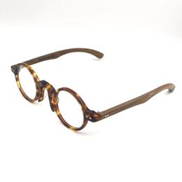 Wholesale-Retro Round Eyewear Frames Women Men Handmade Optical Glasses Frameage Wood Spectacles Myopia Prescription Eyeglasses