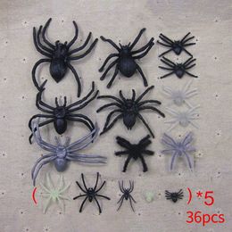 Simulation 44/36/30/48Pcs Prank Props NIce Gift Novelty & Gag Toys Fake Spider Bat Scorpion Funny Plastic Halloween Party Favour
