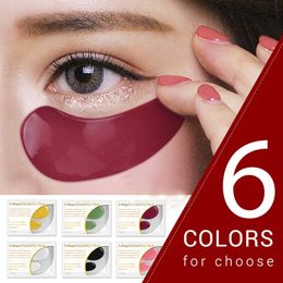 LANBENA 24K Gold Eye Mask Collagen Eye Patches Anti Dark Circle Puffiness Eye Bag Moisturising Skin Care 6 Colours DHL Free shipping