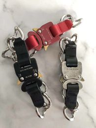 1017 ALYX STUDIO LOGO Metal Chain Bracelet belts Men Women Hip Hop Outdoor Street Accessories Festival Gift free ship Red Black Silver