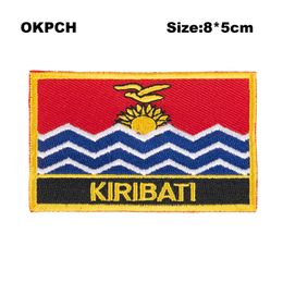 Free Shipping 8*5cm Kiribati Shape Mexico Flag Embroidery Iron on Patch PT0078-R