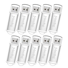 LOT 1000PCS 64 MB USB Flash Drive Rectangle Thumb Pen Pen Drive Memory Sticks penna LED -indikator för dator bärbara surfplattor multicolors