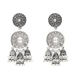 Indian Zamak Bell Tassel Statement Earring for Women Indian Party Jewelry