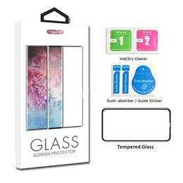 Tempered Glass Work Finger Print Anti-Scratch 9H Full Screen Cover Screen Protector Film for Samsung Galaxy S20 S20Plus S20Ultra with retail