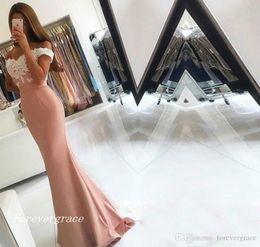 2019 Pink Prom Dress Off the shoulder Sleeveless Satin Long Formal Holidays Wear Graduation Evening Party Pageant Gown Custom Made Plus Size