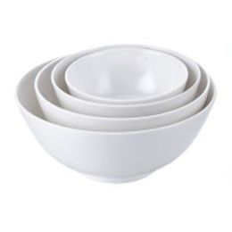 A5 Melamine Imitation Porcelain Dinnerware Flat Mouth Round Bowl Restaurant Hotel Rice Bowl Canteen Soup Bowl Melamine Tableware