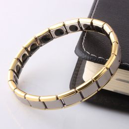 Germaniu Magnetic power Bracelet bangle gold Energy power bracelets mens bracelets Energy Wrist Band fashion jewelry 160808