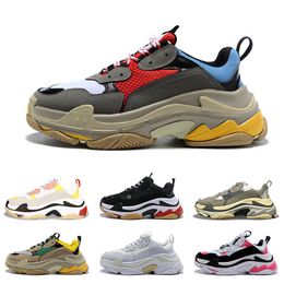 luxury triple s designer shoes for men women platform sneakers black white Bred mens trainers fashion sports sneakers casual shoes