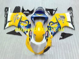 Motorcycle Fairing kit for SUZUKI GSXR600 750 K1 01 02 03 GSXR600 GSXR750 2001 2002 2003 Yellow blue Fairings set+Gifts SM32