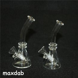 mini beaker design silicone smoking water pipes hookah unbreakable Philtre glass bong dab rig dabber tool