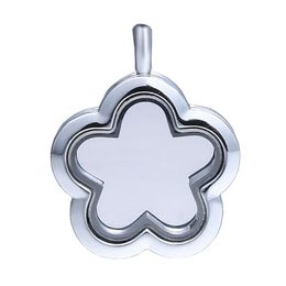 25mm floating locket Star shaped transparent glass frames floating charm lockets flowers women pendants A061