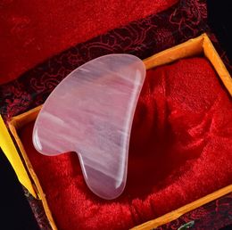 Handmade Real Natural Rose Quartz Gua Sha Scraping Guasha Board For Face Massage Slimming Tool