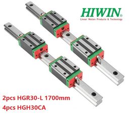 2pcs Original New HIWIN HGR30 - 1700mm linear guide/rail + 4pcs HGH30CA linear narrow blocks for cnc router parts