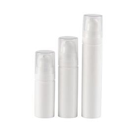 15ml 30ml 50ml White Empty Plastic Shampoo Cosmetic Sample Containers Emulsion Lotion Airless Pump Bottles 100pcs/lot LX2361