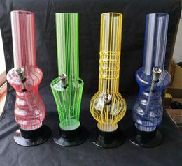 Acrylic chimney glass bongs accessories , Glass Smoking Pipes Colourful mini multi-colors Hand Pipes Best Spoon glas