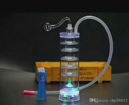Multi filter acrylic hookah Wholesale Glass bongs Oil Burner Glass Water Pipe Oil Rigs Smoking Free