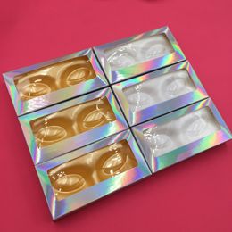 New Eye Lashes Tray for Natural Mink 25mm 27mm 28mm Lashes with Holographic Box Hot Sell FDshine