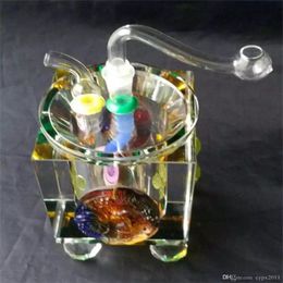 Colour Crystal Hookah , Water pipes glass bongs hooakahs two functions for oil rigs glass bongs