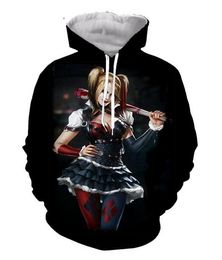 Mens Designer Hoodies for Women Men Couples Sweatshirt Lovers 3d Harley Quinn joke Hoodies Coats Hooded Pullovers Tees Clothing R172