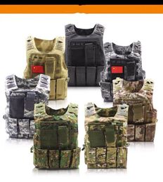 Outdoor respirável Tactical malha Vest Multi-funcional Combat Training Colete CS Paintball Segurança Vestuário equipamento da caça A-26