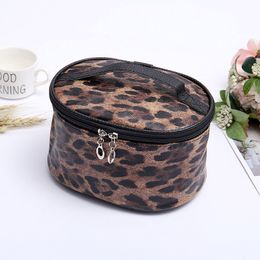 classic leopard makeup bag faux leather sanke toiletry bag zebra cosmetic case free shipping women accessories gift bag domil1265