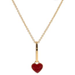 Statement INS Lisa Same Paragraph Gold Heart-shaped Pendant Necklace Long Chain Simple Charm Hip Hop Jewellery For Women Men Gifts