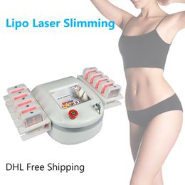 10 Pads Diode Lipo Laser Body Slimming Machine Cold Laser Lipolysis Weight Loss Fast Fat Burning Reduction 650nm Body Shape Equipment