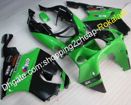 -Carenatura popolare personalizzata per Kawasaki ZX-7R 1996-2003 ZX7R 96-03 ZX-7R ABS Plastic Green Motorcycle Body Fairings