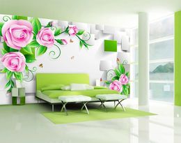 Custom Wallpaper 3d Three-Dimensional Delicate Rose Vine Box Living Room Bedroom Background Wall Decoration Wallpaper