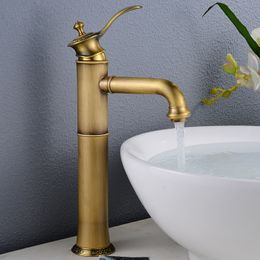 Basin Faucets Bath Antique Finish Brass Water Tap Bathroom Basin Sink Faucet Vanity Faucet Wash Black oil Basin Mixer Taps Crane310O