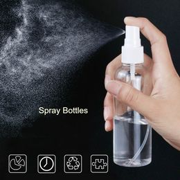 Empty Transparent Plastic Spray Bottle Atomizer Pumps For Essential Oils Travel Perfume Bulk Portable Makeup Tool 60ML