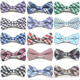 Hot new Children Fashion Formal Cotton Bow Tie Kid Classical Striped Bowties Colourful Butterfly Wedding Party Bowtie Pet Tuxedo Ties