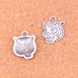 45pcs Charms angrily tiger head Antique Silver Plated Pendants Making DIY Handmade Tibetan Silver Jewellery 23*17mm