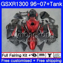 Body For SUZUKI GSX R1300 Matte red GSXR1300 96 02 03 04 05 06 07 333HM.50 GSXR 1300 Hayabusa 1996 2002 2003 2004 2005 2006 2007 Fairing