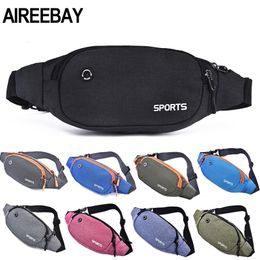 Fanny Pack Colorful Waist Bag Waterproof Travel Mobile Phone Belt Sports Money Holder Sac Banane#L3$,Red