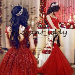 red sequin wedding dress