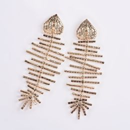 Fashion- New Bohemian Luxury Crystal Drop Earrings for Wedding Brand Design Bird Fish Crab Party Earrings for Women