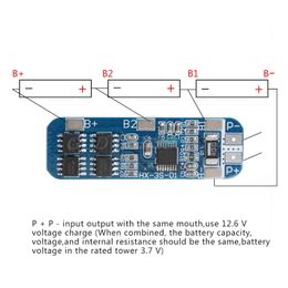 lithium ion charger board UK 3S 60A 12V BMS Combined Charge
